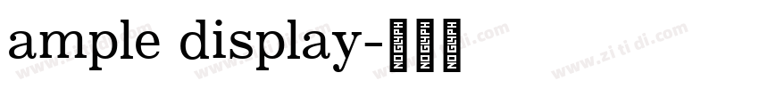 ample display字体转换